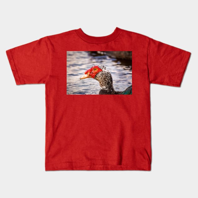 Muscovy Duck Kids T-Shirt by cbernstein